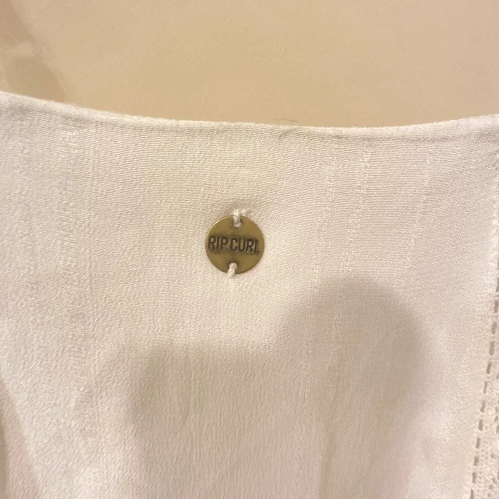 NWT Rip Curl Alira Crochet-Trim Maxi Dress - White, Size X Small - Picture 5 of 7